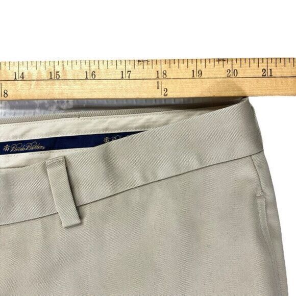 Brooks Brothers Pants Mens 42X32 Tan Advantage Chino Clark Slash Pockets Classic - Picture 9 of 13